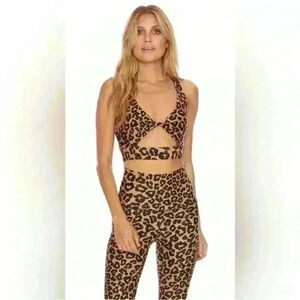 Beach Riot Leopard Sports Bra.  Size S.